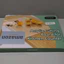 Acrylic Cutting Board with Counter Lip,17.5"x13.5" Clear Cutting Board for Kitchen Countertop,Non-Slip,60% Thicker,Perfect for Bread,Meat,Veggies & More,Great Kitchen Essential Gadgets & Decor