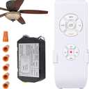 LPHUMEX Ceiling Fan Light Remote Control Kit with Ultra-Small Receiver  Ceiling Fan Speed, Timer & Light Control, Universal Compatibility for AC Motor Hunter/Honeywell/Hampton Bay/Other Ceiling Fans
