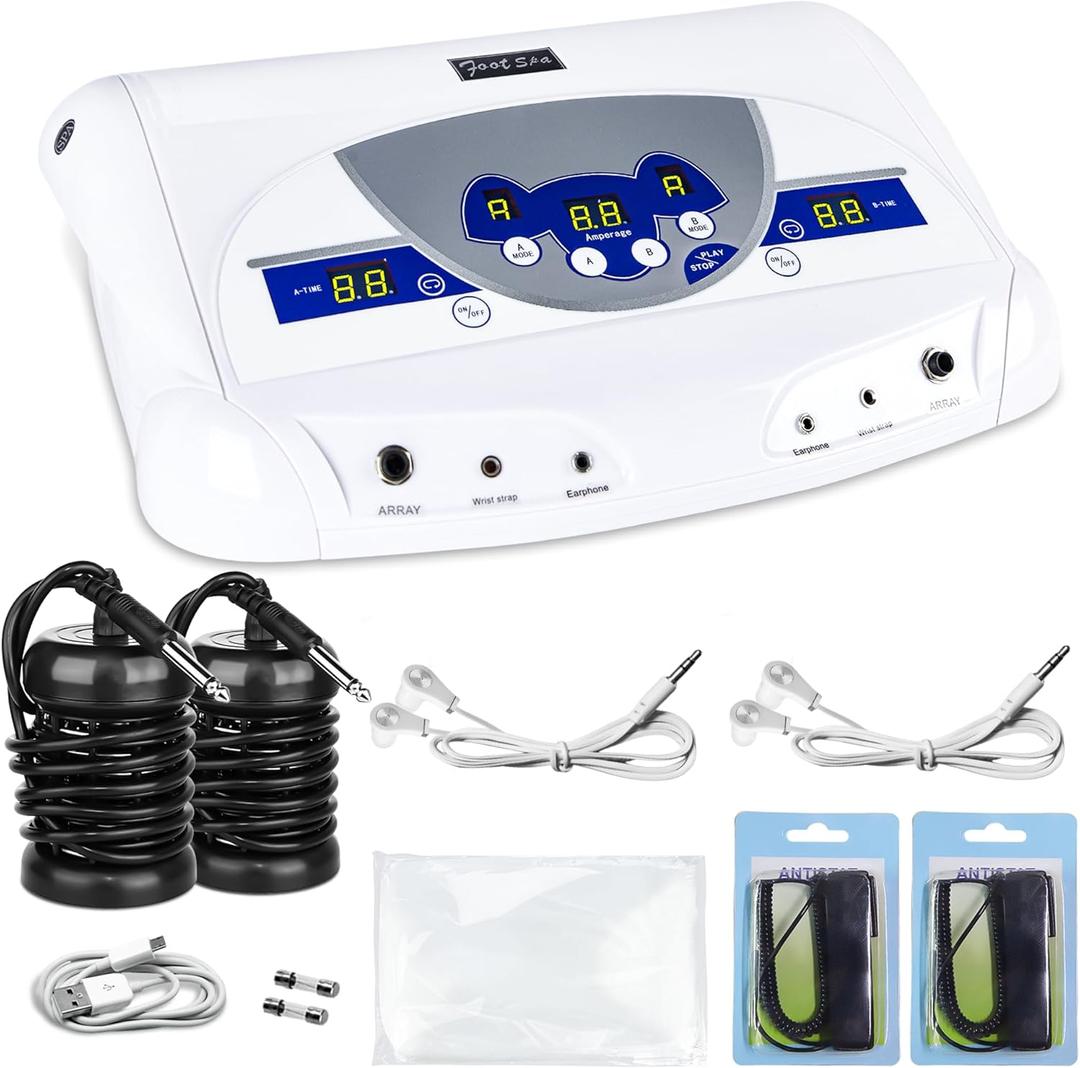 Ionic Foot Spa Machine,Dual Ion Foot Bath Detox Machine for Home Use, Easy 10-30 Min Home Detox Foot Soak, 5 Foot Detox Modes for Toxin, Heavy Metal