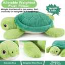 gnomantic Turtle Weighted Stuffed Animals - 22 Inch 4.5 Pounds Weighted Plushies Sea Turtle Stuffed Animal - Big Tortoise Plush Pillow - Cute Plush Toys Gifts for Kids & Adults (22" 4.5 lbs)