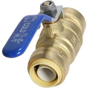 Push Fit 3/4 Inch x 3/4 Inch Push Fit Ball Valve Blue, Cold, 1 Piece