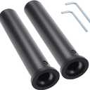 Olympic Adapter Sleeve 8 inch(2PCS),Converts 1 inch Standard Weight Plate Posts to 2 inch Olympic Weight Plate Posts,Heavy Duty Nylon and Removable end Cap