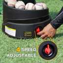 Furlihong 6902BHA Rechargeable Baseball/Softball Toss Machine with Extendable Ball Stacker, Height Adjustable, Use Regulation Baseballs, Softballs or Dimpled Balls, for Hitting Batting Practice, Medium