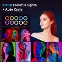 UBeesize 12 RGB Selfie Ring Light with 62 Extendable Tripod Stand & Remote, LED Light with Phone Holder for Video Recording/Makeup/Content Creator (YouTube/TikTok/Twitch), Phone, Camera & Webcam