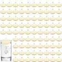 Treela 80 Pcs 3 Inch Unscented Floating Candles, Dripless Tealight Candles Home Decorations, Cute and Elegant Burning Candles for Wedding Vases Centerpieces Party Accessories (Ivory)