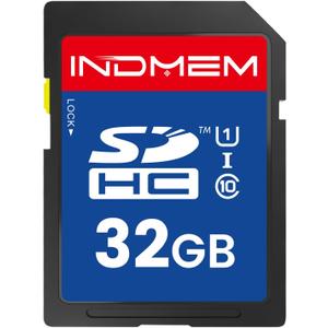 32GB SD Card, C10 SDHC UHS-I Memory Cards U1 Class 10 High-Speed Full 4K HD Video Compatible with Digital Point-and-Shoot Cameras, HD Camcorders, DSLR and PC