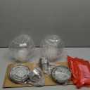 Pendant Lights Kitchen Island 2 Pack, 7" Modern Brushed Nickel Hanging Lights Fixtures with Clear Glass Globe Shade, Kitchen Island Lighting for Bathroom, AD-22280-1P2-SN-C