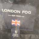 LONDON FOG womens Double Breasted Peacoat With Scarf Pea Coat, Black S