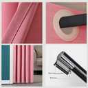 HIYOUGO Fitting Room Clothing Store, Simple Portable Dressing Room Wall-Mounted Changing Room with U Shaped Rod Privacy Screen for forboutique Retail Store Kiosk Shop (Size:80x85x200cm,Color:Pink)