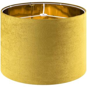 Yellow Velvet Drum Lamp Shade Medium Lampshade 13``Top×13``Bottom×10``High(Spider) Modern Lamp Shade for Table & Bedside Lamp Replacement Lampshades in Hand Crafted - By GO&SO