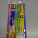 100PCS Flexible Plastic Straws, Colorful Disposable Bendy Party Fancy Straws12.8inch Extra Long Straws Party Decorations