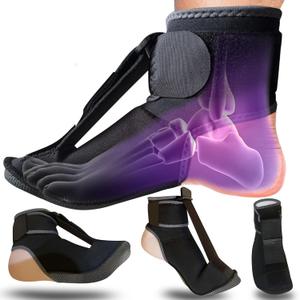 Plantar Fasciitis Night Splint for Men & Women Medium, Trim to Fit Tension Strap, Achilles Tendonitis, Foot Drop, Arch Strain & Ankle Relief For Heel Pain, Enjoy Relief with Every Use, M