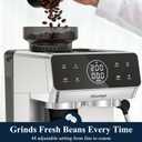 CM1620 Espresso Machine with Built-in Burr Grinder, 20 Bar Bean-to-Cup Espresso Maker with 44 Grind Settings & Steam Wand, Touchscreen Coffee Machine for Latte, Cappuccino & Iced Coffee