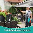 1.35 Gallon Battery Powered Sprayer, Electric Garden Sprayer with Rechargeable Handle, 3 Mist Nozzles, Retractable Wand, Water Pump Sprayer with Adjustable Shoulder Strap for Yard, Lawn and Garden