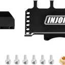 INJORA Adjustable Servo Mount CNC Aluminum for Axial SCX24 1/24 RC Crawler Upgrade (Black)