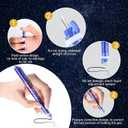 Protectivemethod Fountain Pen Retractable,0.38mm Blue&black Ink Transparent Barrel Includes 5 Refillable Ink Cartridges,Smooth Writing No Leaking Medium Nib Transparent Barrel