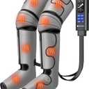 Air Compression Leg Massager with Heat : Leg Massager for Circulation and Pain Relief - Sequential Compression Boots with 9 Intensity, 4 Modes, 3 Heating, Vibration, for Men Women