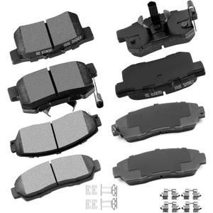 cciyu D1089 D1086 Front & Rear Professional Ceramic Brake Pads Set fit For 2010-2012 For Acura RDX, 2010-2011 For Honda For Accord Crosstour, 2012 For Honda Crosstour, 2007-2011 For Honda CR-V
