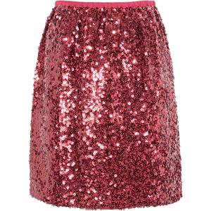 Dwirapal Women's Sequin Skirt Sparkle Stretchy Bodycon Mini Skirts Night Out Party, Small