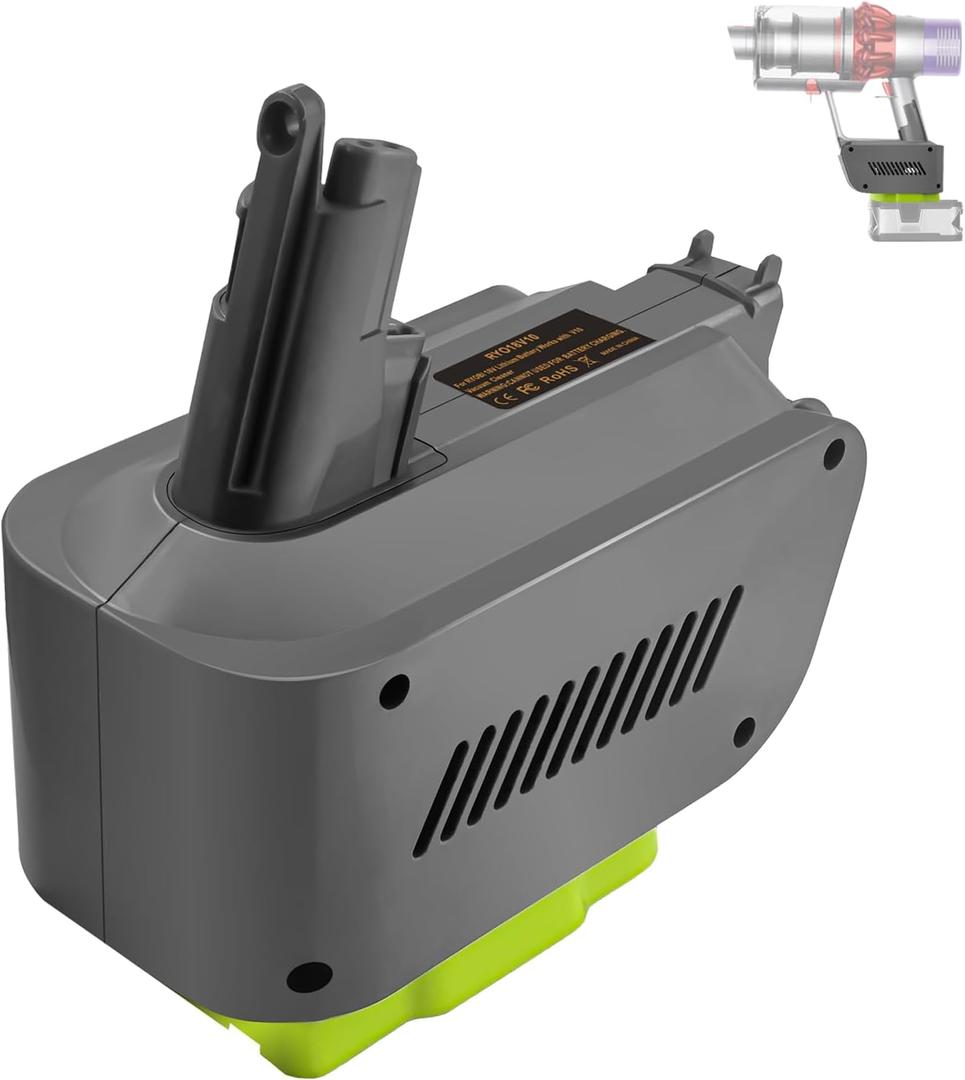 V10 Adapter for Ryobi 18V Lithium Battery Convert to for Dyson V10 SV12 Animal Absolute Motorhead Fluffy Total Cordless Stick Vacuum Cleaner (only Adapter)