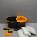 Spin Mop and Bucket with Wringer Set, Double Bucket Separate Dirty Water, 360 Spinning Mop System with 3 Microfiber Mop Heads, Clean Water Mop Set for Floor Cleaning