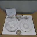 WOSHITU Gold Bathroom Light Fixtures: Modern Vanity Lighting Fixtures 2 Lights for Bathroom Mid Century Vanity Light Sconces Over Mirror with Frosted Milky Glass for Bath Bedroom Makeup