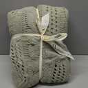 Amlie Home Chunky Knit Throw Blanket, Dual-Sided Soft Chenille Breathable Cable Knitted Blanket for Couch, Farmhouse Decorative Throw for Sofa & Chair, 50"x60", Sage Green