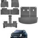 All Weather Floor Mats for 2026 Hyundai Palisade Hybrid 7 Seat Only, Custom Fit TPE Floor Liners & Cargo Mat with Backrest Mats Full Set, Black Car Accessories for Hyundai Palisade 2026