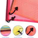 PLULON 15 Pcs Mesh Bag Drawstring Mesh Laundry Bags, 13 x 15.5 Inch Nylon Drawstring Bag for Pool Beach Ball Toys Storage Bag for Collecting Travel Sports Gym (Multicolor)
