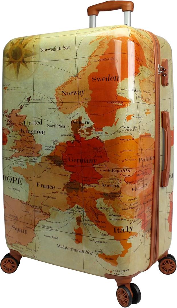 World Traveler Europe 28-Inch Expandable Spinner Luggage with TSA Lock