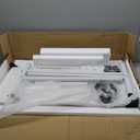 KLSMYHOKI Standing Desk Adjustable Height, Mobile Stand Up Desk with Wheels Small Computer Desk Rolling Desk, Portable Laptop Desk White Standing Table Home Office Desks 16"x31.5" Height 27"-43.5"