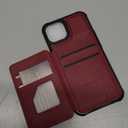 Vinich for iPhone 13 Wallet Case with Card Holder, RFID Blocking Credit Slots Kickstand Shockproof Phone Cover Fit for iPhone 13 6.1" Burgundy
