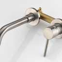 Sumerain Wall Mount Bathroom Faucets Brushed Nickel,Single Handle Wall Mount Faucet with Brass Rough-in Valve (Right-Handed)