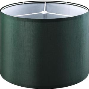 GOSO Medium Green Lamp Shade for Table Lamps-131310 inches,Easy Assembly-Spider Rustic Floor Lampshades Replacement Fabric Lamps for Living Room/Bedroom Modern Drum,Behind Couch Lamp Shades 1 Pack (Green - Natural Faux Silk)