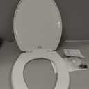 Bemis 7300SLEC Slow Close Toilet Seat, Easy Clean Hinges and Durable Plastic Seat, Made in USA, Elongated, White