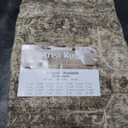 Area Rug 4 x 5' Washable Rug Brown Vintage Traditional Mat Distressed Indoor Foldable Thin Retro Accent Floral Non Slip Carpet Living Room Dining Room Office (Green and Brown)