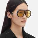 AIEYEZO Oversized Aviator Sunglasses Women Men Fashion Retro Big Frame Sun Glasses Designer Ladies Shades