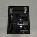 PQRQP 3 in 1 Professional Wireless Lavalier Microphone for iPhone, Android, Camera, Wireless Microphones, Mini Microphone, Crystal Clear Sound Quality for Recording, Live Streaming, Microphone Clips (Elegant Black)