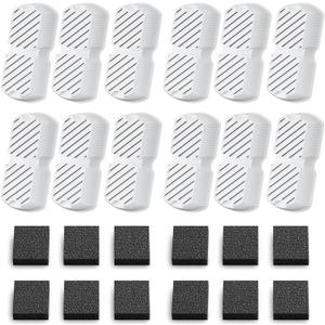 GROOKPET Pet Water Fountain Filters: 24 Dog Water Fountain Filters Replacement - Dog Fountain Filters - Including 12 Filters + 12 Sponges - Suitable for GROOKPET Pet Water Fountain
