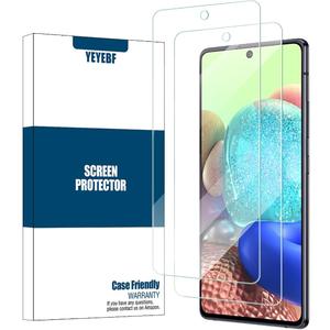 2 x Samsung Galaxy A53 5G / A52 / A52 5G / A51 / A51 5G / A51 5G UW Tempered Glass Screen Protector by YEYEBF, [2 Pack] [in-Display Fingerprint][9H Hardness][Bubble-Free]