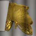 Yeaqee 24 Pcs Large Butterfly Party Decoration 3D Butterflies Wall Decor Set 2 Sizes 3 Styles Large Stickers for Birthday Baby Shower Nursery Bedroom Wedding Decor Cutouts(Gold)