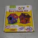 hapray 2 Pack Bird House Kit, DIY Birdhouse Kits, Wooden Crafts Arts for Children to Build and Paint (Includes Paints & Brushes) for Kids Girls Boys Toddlers Halloween Gifts