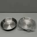 Stainless Steel Cat Bowls,Whisker Friendly Shallow Cat Dishes for Food and Water,Non-Slip Silicone Bottom,Heavy Duty,Replacement Kitten Metal Plate for Elevated Stands,2 Pack