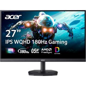 acer Nitro 27 Inch WQHD 2560 x 1440 IPS Gaming Monitor | AMD FreeSync | Up to 180Hz Refresh | Up to 0.5ms | DCI-P3 95% | HDR 10 Support | One Display Port 1.2 & Two HDMI 2.0 | KG271U N3bmiipx