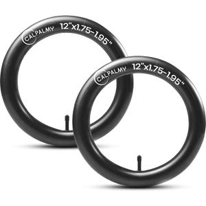 CALPALMY 12"/14"/16"/18"/20"/22"/24"/26"/28" Kids Bike Inner Tubes (2 Pack), Width Fit 1.75/1.95/2.125 with Schrader Valve, Compatible with Most Kid Bike and Road, Mountain Bikes