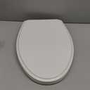 Gerber Soft-Close Elongated Toilet Seat with Two Button Quick-Release, Top-Mount Installation, Non-Slip Bumpers, and Cover, Heavy-Duty Plastic, White, GC550130