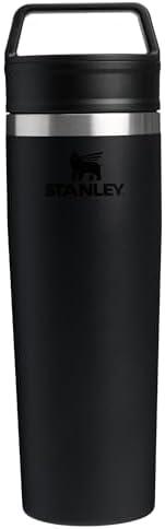 STANLEY Cafe To Go Travel Mug 20 oz | Leakproof Two-Part Drink Through Lid | Tumbler Cup for Coffee, Tea and Drinks | Insulated Stainless Steel Coffee Mug | BPA-Free | Black 2.0