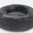 20in Cat Beds for Indoor Cats, Calming Donut Bed for Puppy and Kitten, Washable Round Fluffy Pet Bed for Small Medium Dogs and Cats (Dark Grey)