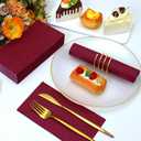 100 Pcs Burgundy Paper Napkins Disposable - Maroon Guest Dinner Napkins for Bathroom Wedding Birthday Graduation Party