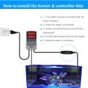 hygger 802 Aquarium Titanium Heater Rod Fish Tank Heating Element Replacement Heater Tube (Controller Excluded) 100W